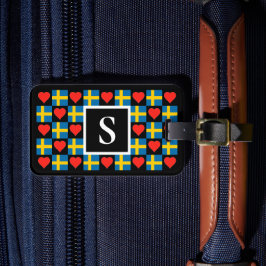 Etiqueta De Bagagem Carta Personalizada de Suecia de Sinalizador Sueco