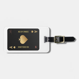 Etiqueta De Bagagem Cartão de jogar, ás de espadas