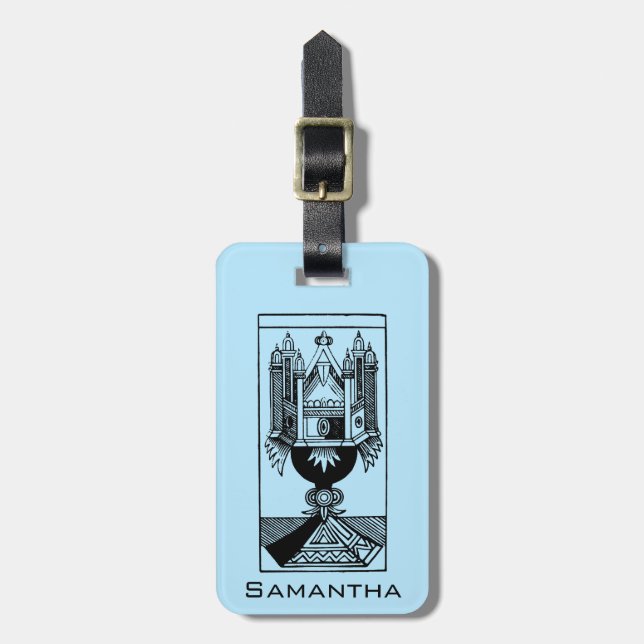 Etiqueta De Bagagem Cartão de Tarot: O ás dos copos (Frente Vertical)