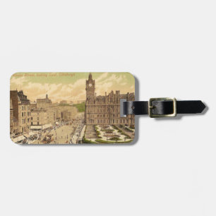 Etiqueta De Bagagem Cartão do vintage dos príncipes Rua, Edimburgo