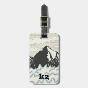Etiqueta De Bagagem Cartaz de viagem da montanha K2