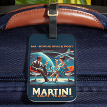 Cartaz de Viagem Espacial Martini Porto Espacial R