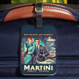 Etiqueta De Bagagem Cartaz de Viagem Espacial Martini SP5: Agência Bla