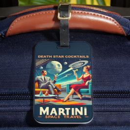 Etiqueta De Bagagem Cartazes de Viagens Espaciais Martini Drinks Death