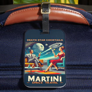 Etiqueta De Bagagem Cartazes de Viagens Espaciais Martini Drinks Death
