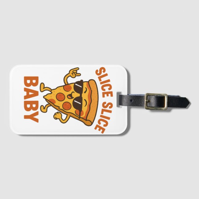 Etiqueta De Bagagem Cartografia de Comida engraçada (Frente Horizontal)