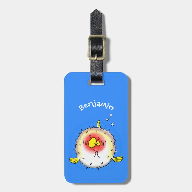 Etiqueta De Bagagem Cartografia de peixe-porco-espinho-espinho (Frente Vertical)