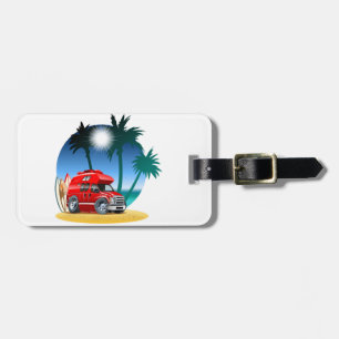 Etiqueta De Bagagem Cartoon Camper