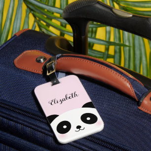 Etiqueta De Bagagem Cartoon Kawaii Bonito Panda Bear Nome Personalizad