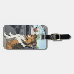 Etiqueta De Bagagem Cartoon Sheltie