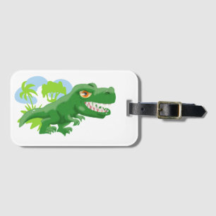 Etiqueta De Bagagem Cartoon Tyrannosaurus Rex Sag