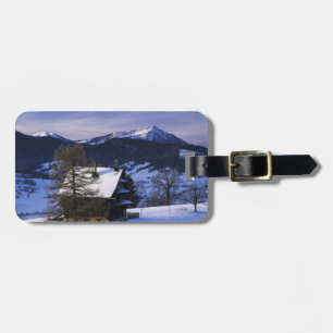 Etiqueta De Bagagem Casa de fazenda e Monte Rigi e Pilatus,