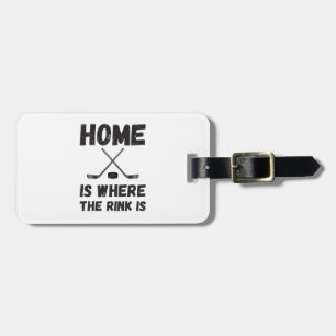 Etiqueta De Bagagem Casa de Hockey é onde o Rink está