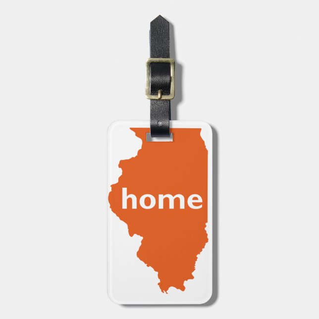Etiqueta De Bagagem Casa de Illinois (Frente Vertical)