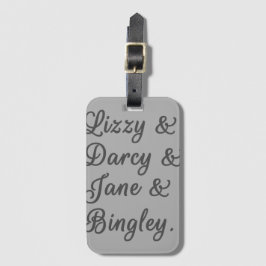 Etiqueta De Bagagem Casais de Orgulho e Preconceito I