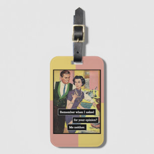 Etiqueta De Bagagem Casal Vintage Kitchen Todos Têm Opiniões