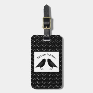 Etiqueta De Bagagem Casamento Gótico Beijando Nomes Personalizados de 