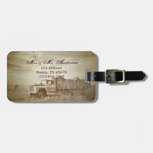 Etiqueta De Bagagem Casamento Rustic Fazenda Truck Western Country