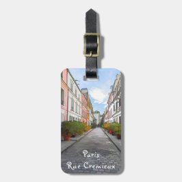 Etiqueta De Bagagem Casas coloridas em Rue Cremieux - Paris