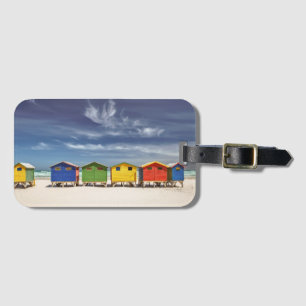 Etiqueta De Bagagem Casas de praia coloridas   Muizenberg, África do