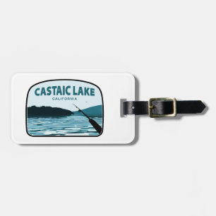Etiqueta De Bagagem Castaic Lake Califórnia vara de pesca