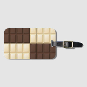 Etiqueta De Bagagem Castanho E Chocolate Branco