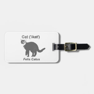 Etiqueta De Bagagem Cat Felis Catus