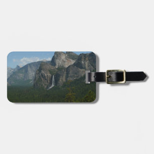 Etiqueta De Bagagem Cataratas Bridalveil e Half Dome em Yosemite