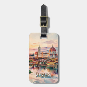 Etiqueta De Bagagem Catedral personalizada da Duomo de Florença com Pa