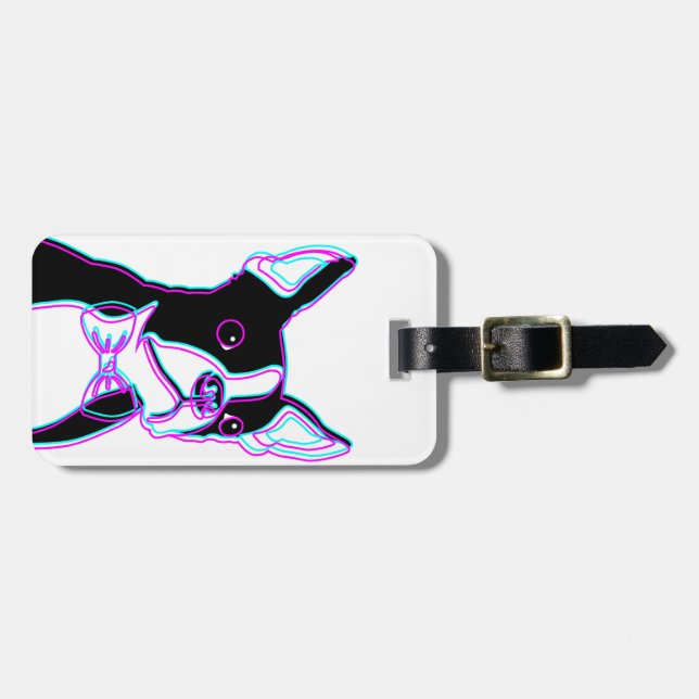 Etiqueta De Bagagem Cavalheiro americano (Frente Horizontal)