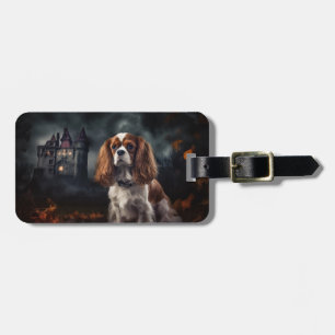 Etiqueta De Bagagem Cavalier King Charles Spaniel Halloween Assustador