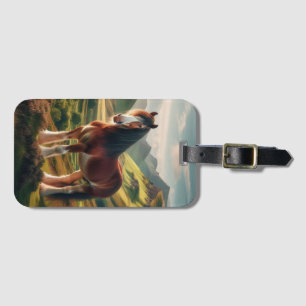 Etiqueta De Bagagem cavalo Clydesdale Terras Altas da Escócia