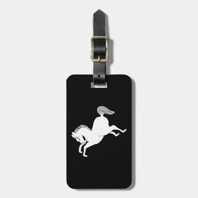 Etiqueta De Bagagem Cavalo correndo (Frente Vertical)