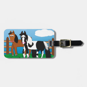 Etiqueta De Bagagem Cavalo dos desenhos animados