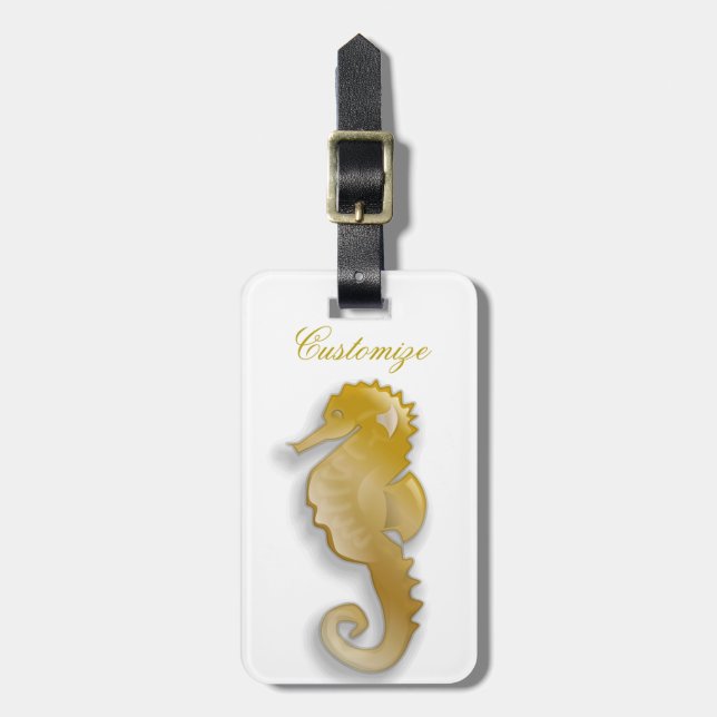 Etiqueta De Bagagem Cavalo-Marinho Thunder_Cove (Frente Vertical)