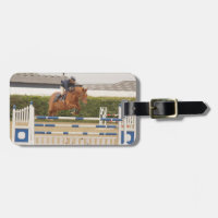 Cavalo sobre o Tag da bagagem da cerca