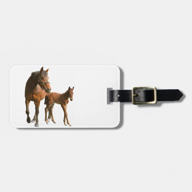 Etiqueta De Bagagem Cavalos (Frente Horizontal)