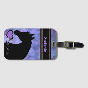 Etiqueta De Bagagem Cavalos do Coração III (roxo/azul)