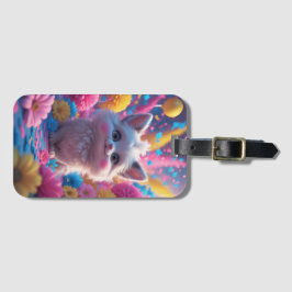 Etiqueta De Bagagem Celebração Colorida da Alegria e da Felicidade