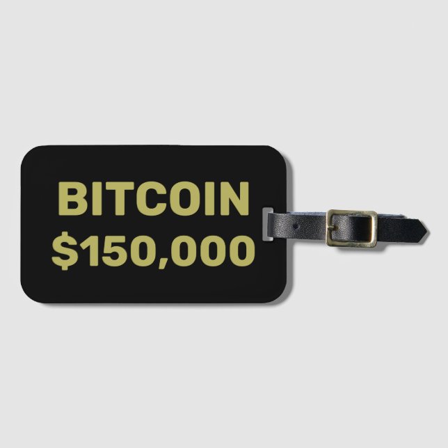 Etiqueta De Bagagem Celebração do Bitcoin 150000 (Frente Horizontal)