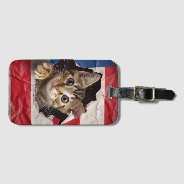 Etiqueta De Bagagem Celebração Patriótica (Frente Horizontal)