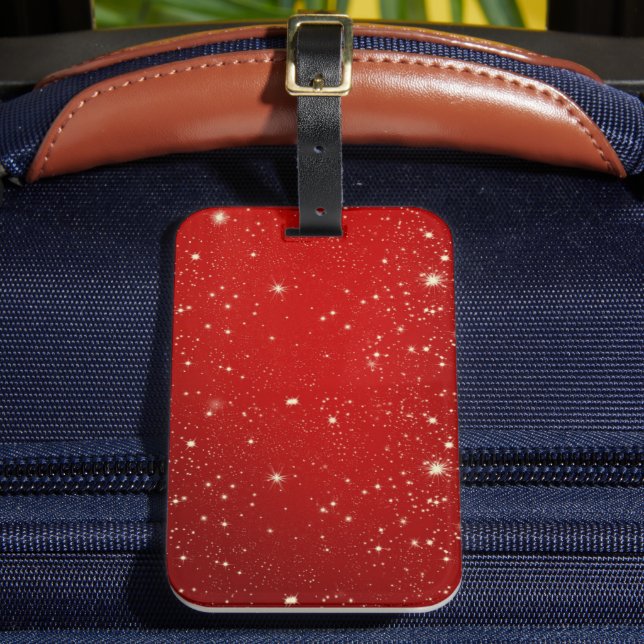 Etiqueta De Bagagem Celebração Vermelha (Frente Insitu 2)