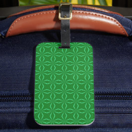 ETIQUETA DE BAGAGEM CÉLULAS DE PADRÃO DE GRAS MARDI DIAMOND VERDE