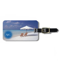 Cena da praia do monograma