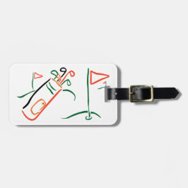 Etiqueta De Bagagem Cena do golfe