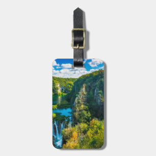 Etiqueta De Bagagem Cenário de cachoeira elegante, Croácia