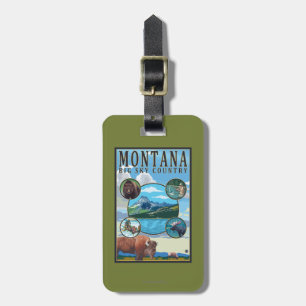 Etiqueta De Bagagem Cenas do estado de Montana