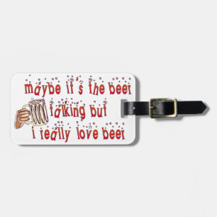 Etiqueta De Bagagem Cerveja engraçada do amor