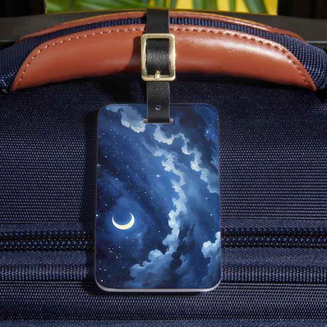 Etiqueta De Bagagem Céu do Crescente Estelar (Frente Insitu 2)