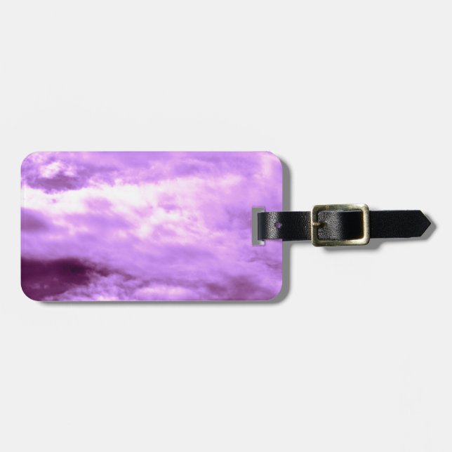 Etiqueta De Bagagem Céu Roxo Dramático (Frente Horizontal)